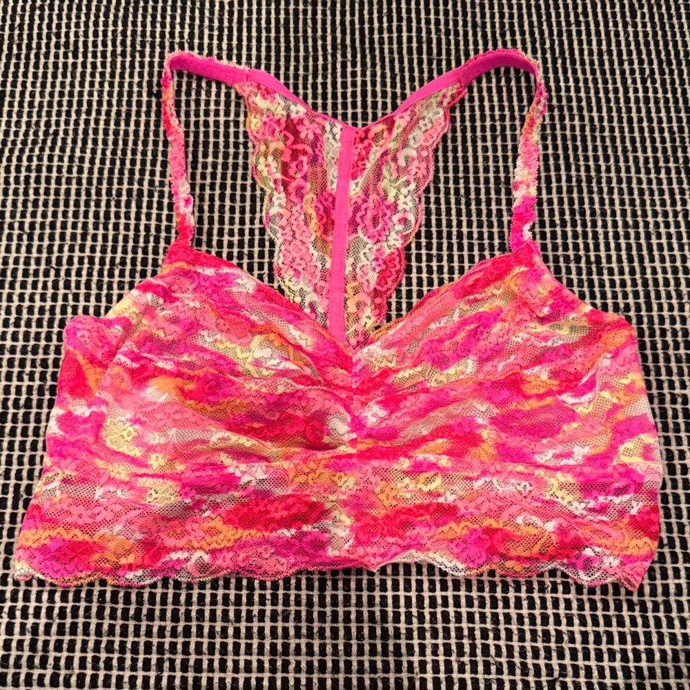 Victoria's Secret Pink Lace Bralette Sz M